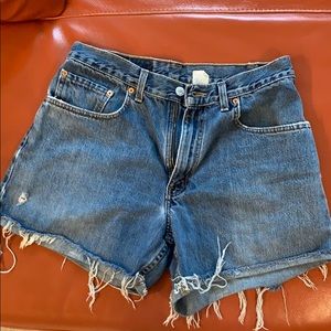 Upcycled Levis denim shorts